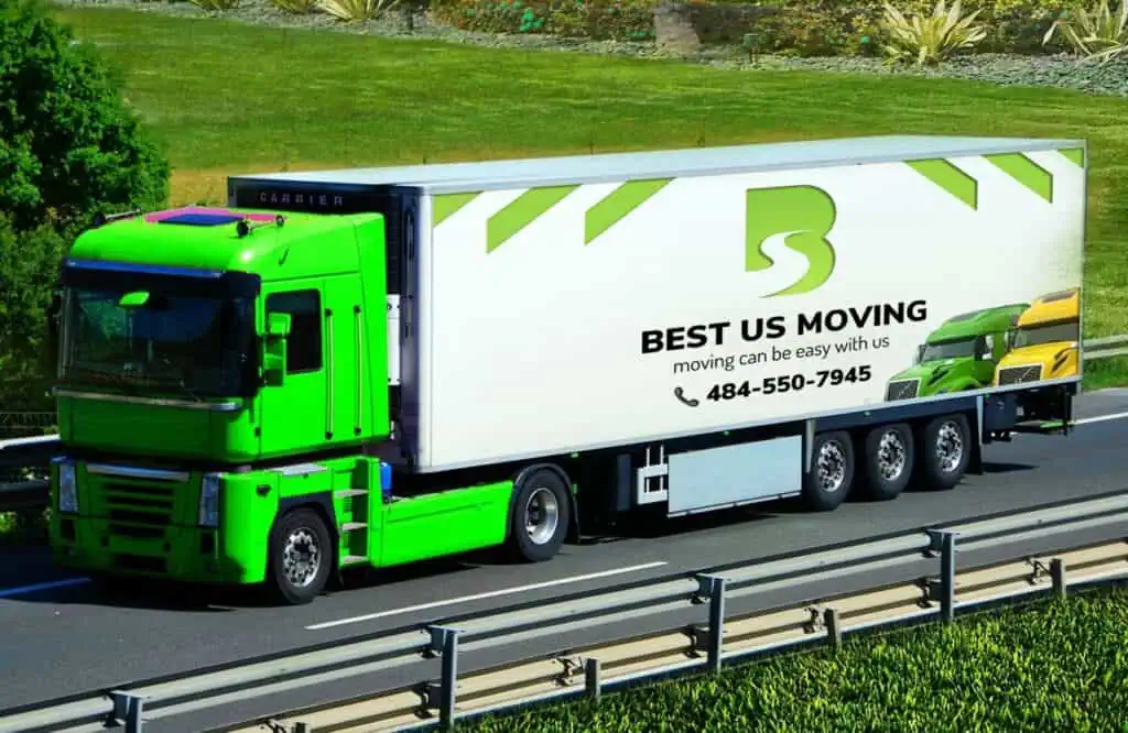 Best US long-distance moving truck delivering a client's belongings.