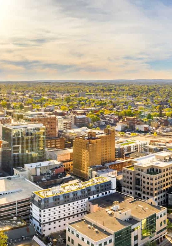 aerial panorama of allentown, pennsylvania moving company